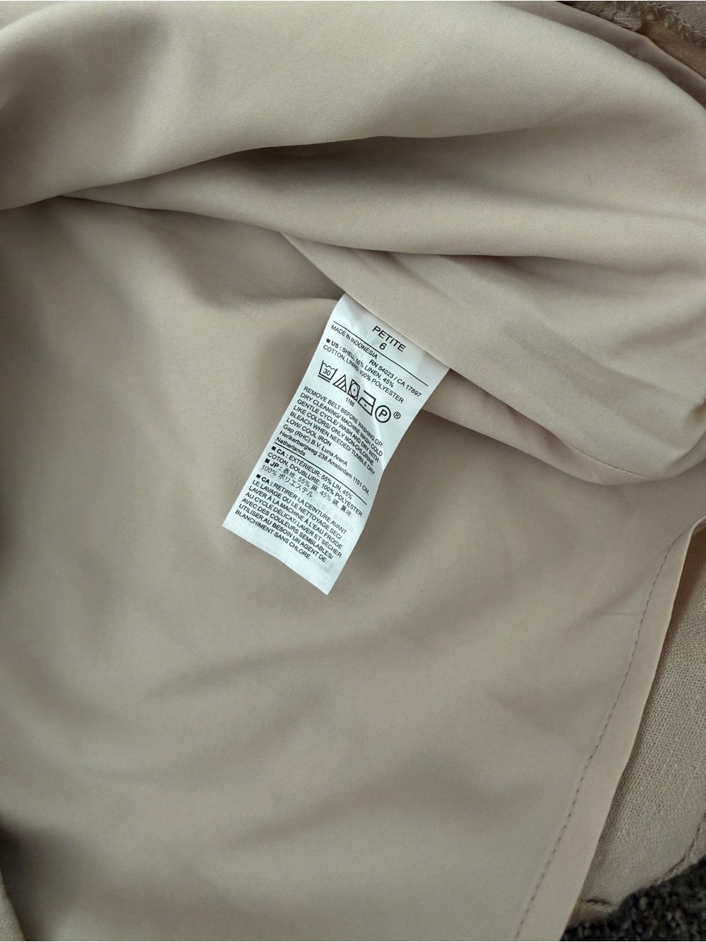 Banana Republic Tan Belted Linen-Blend Mini Skirt - Picture 4 of 6